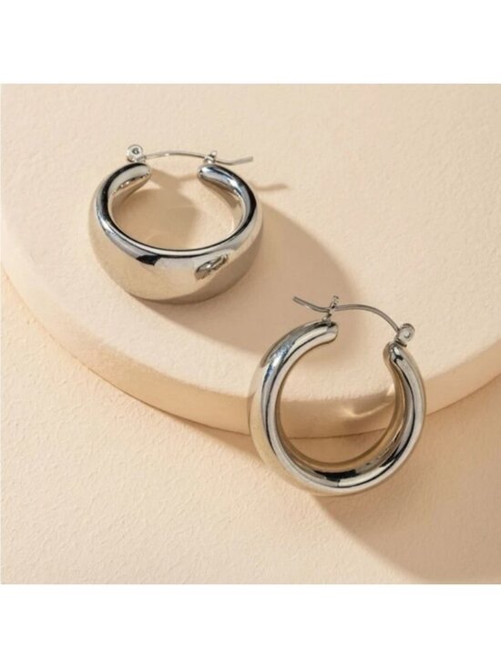 il_340x270.4006887241_bl0z.jpg Silver 3/$30 Minimalist Hoop Earrings